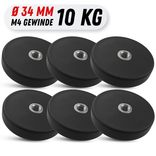 Magneti neodimio gommati 10 - magneti,